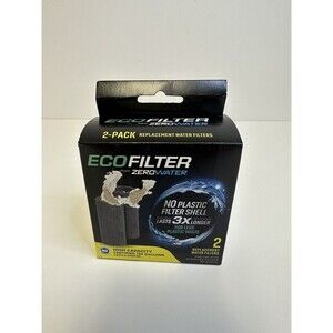 ZeroWater® Replacement Water Filter for EcoFilter Pitcher ZR-002ECO  2 Pack NEW